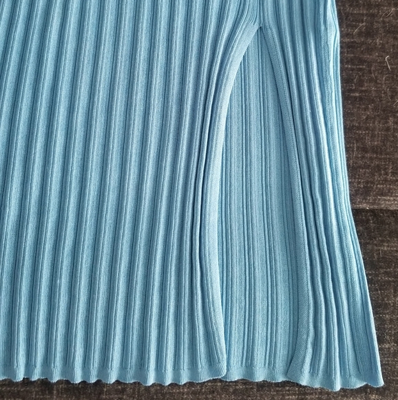 Rag and bone clingy collared blue dress - Picture 4 of 6